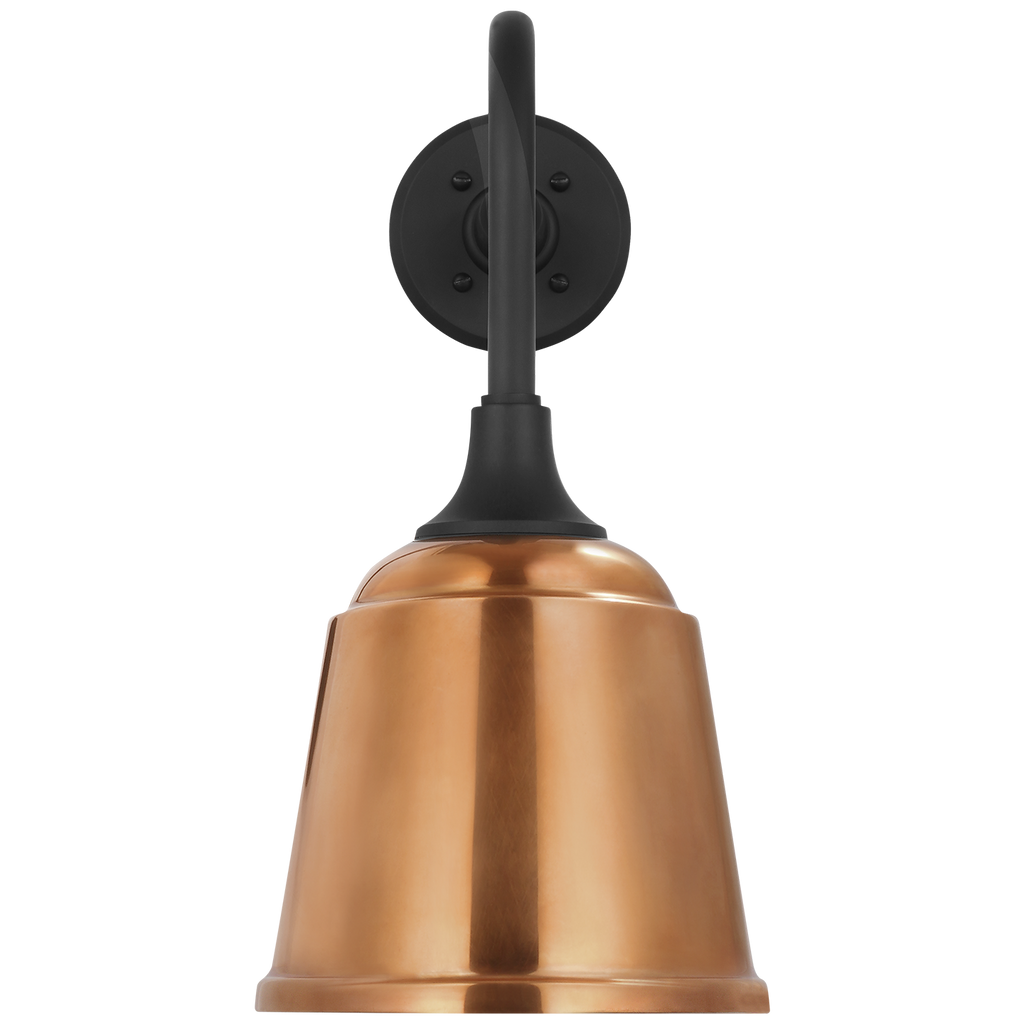 Academy 20" Rex Barn Light | Matte Black | 8 | 8" Soft Copper Rockhouse Shade