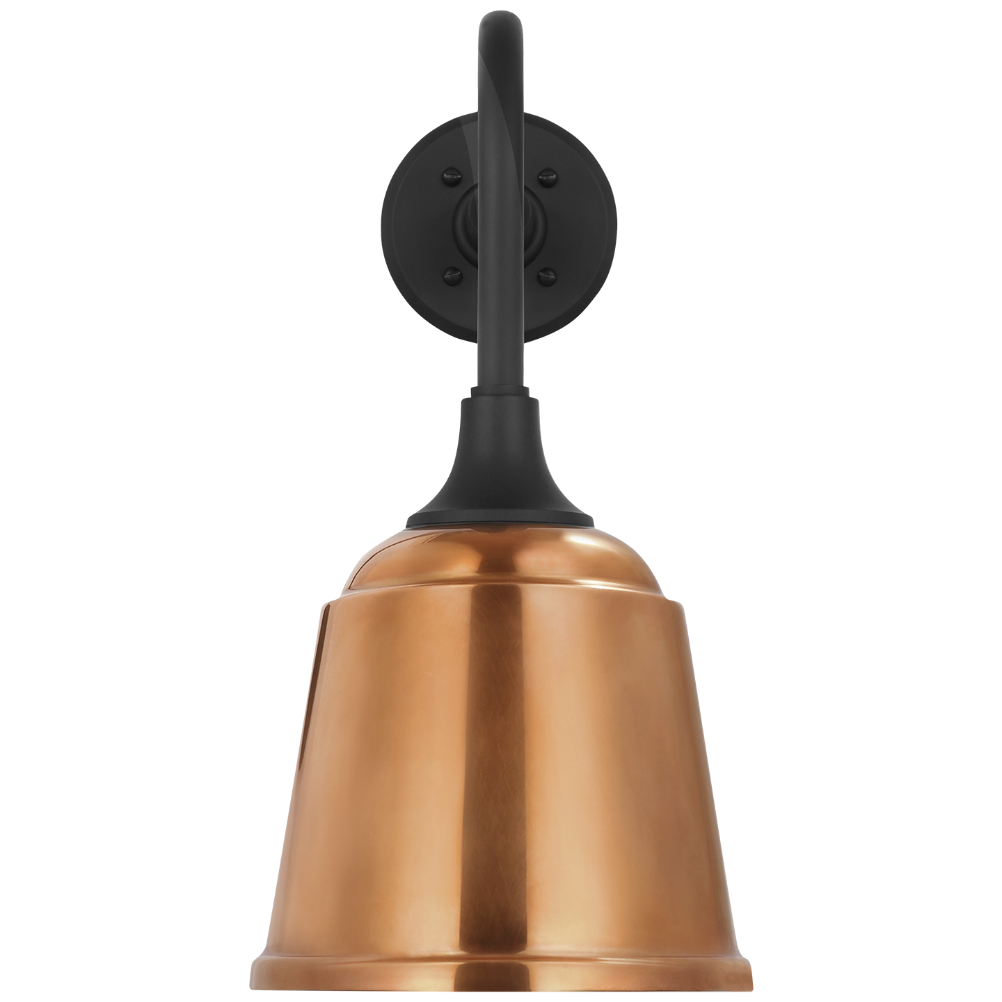 Academy 20" Rex Barn Light | Matte Black | 8 | 8" Soft Copper Rockhouse Shade