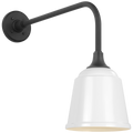 Academy 20" Rex Barn Light | Matte Black | 8 | 8" White Rockhouse Shade