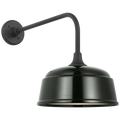 Academy 20" Rex Barn Light | Matte Black | 12.5 | 12.5" Green Rockhouse Shade