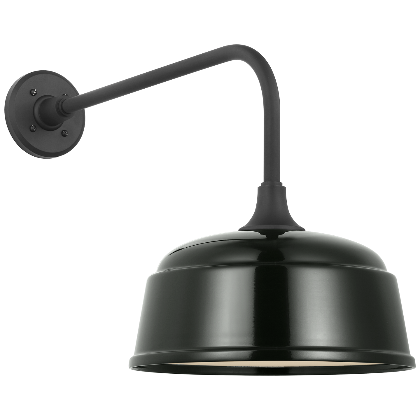 Academy 20" Rex Barn Light | Matte Black | 12.5 | 12.5" Green Rockhouse Shade