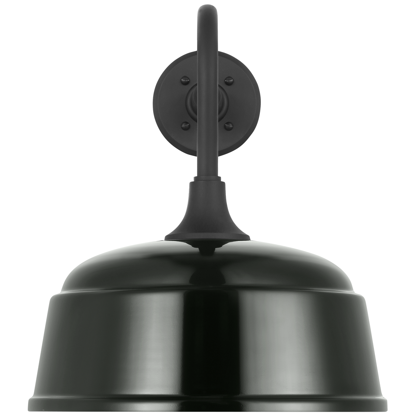 Academy 20" Rex Barn Light | Matte Black | 12.5 | 12.5" Green Rockhouse Shade