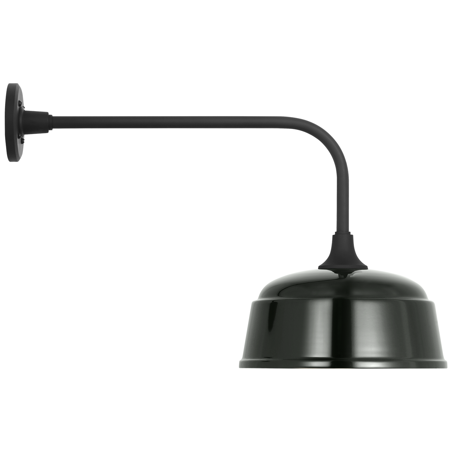 Academy 20" Rex Barn Light | Matte Black | 12.5 | 12.5" Green Rockhouse Shade