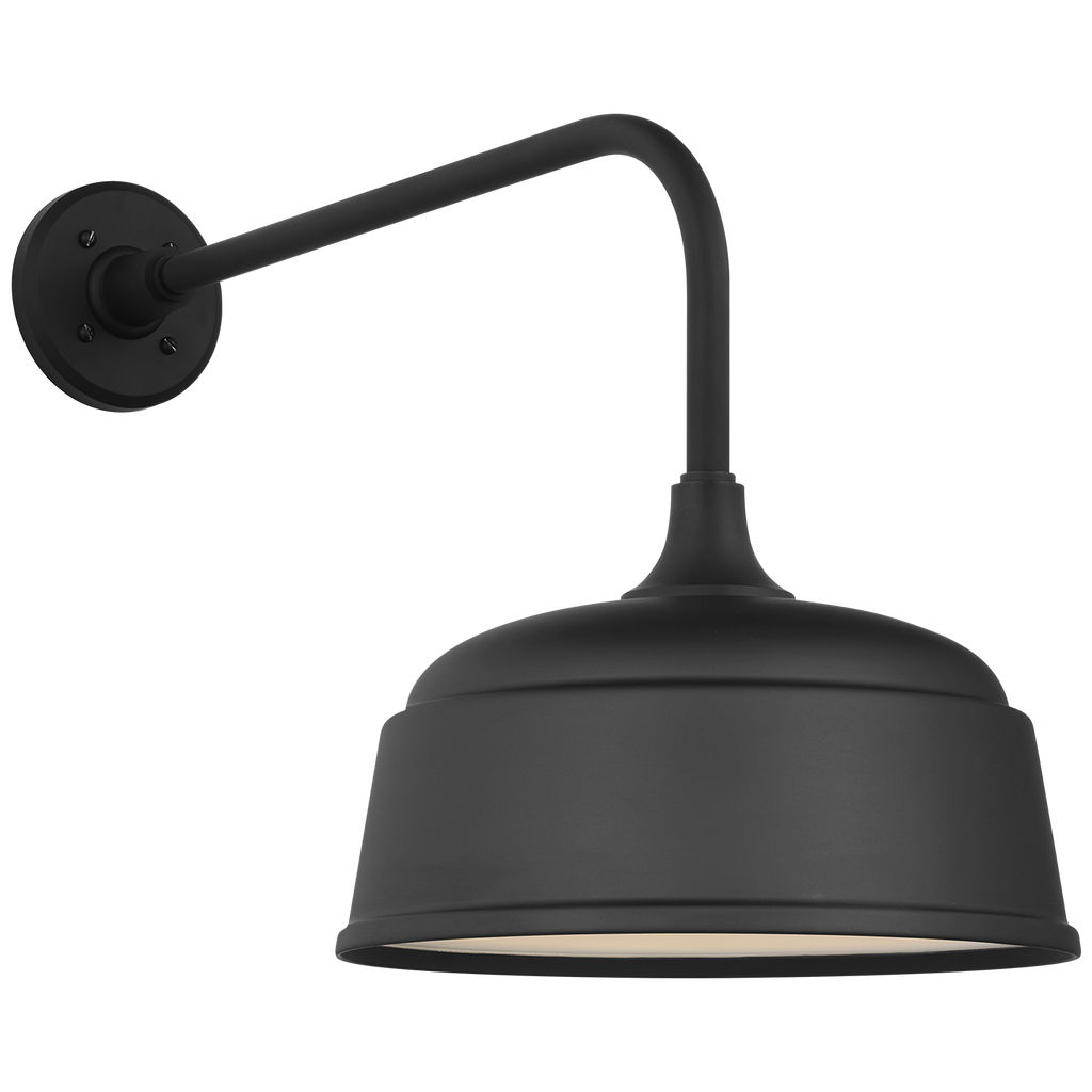 Academy 20" Rex Barn Light | Matte Black | 12.5 | 12.5" Matte Black Rockhouse Shade