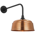 Academy 20" Rex Barn Light | Matte Black | 12.5 | 12.5" Soft Copper Rockhouse Shade