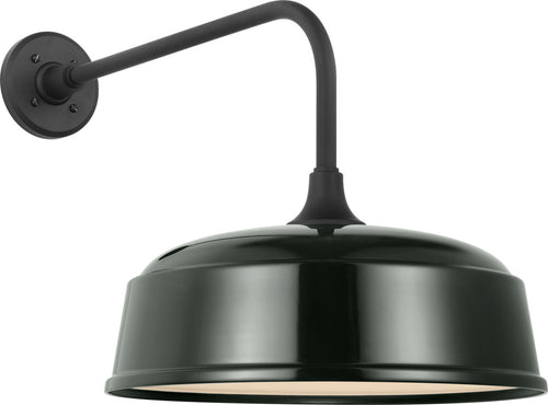 Academy 20" Rex Barn Light | Matte Black | 16 | 16" Green Rockhouse Shade