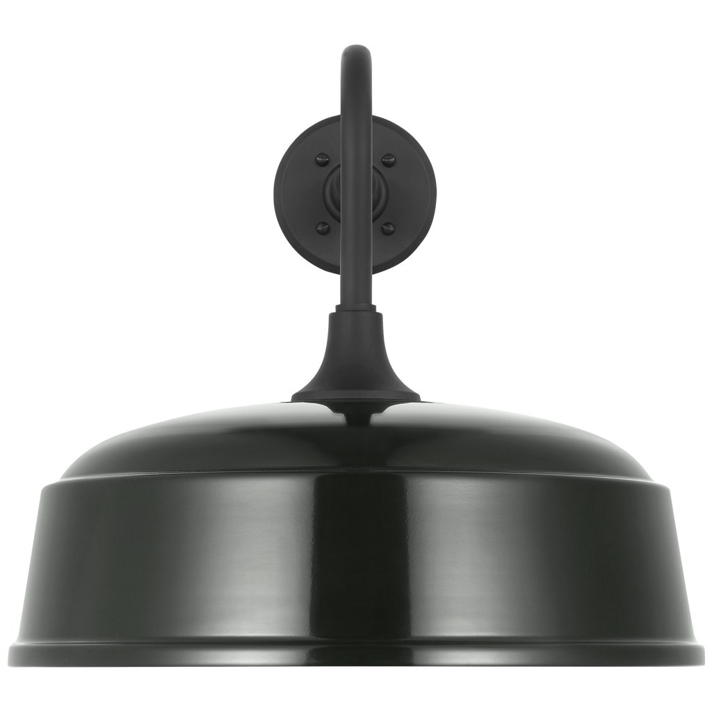 Academy 20" Rex Barn Light | Matte Black | 16 | 16" Green Rockhouse Shade