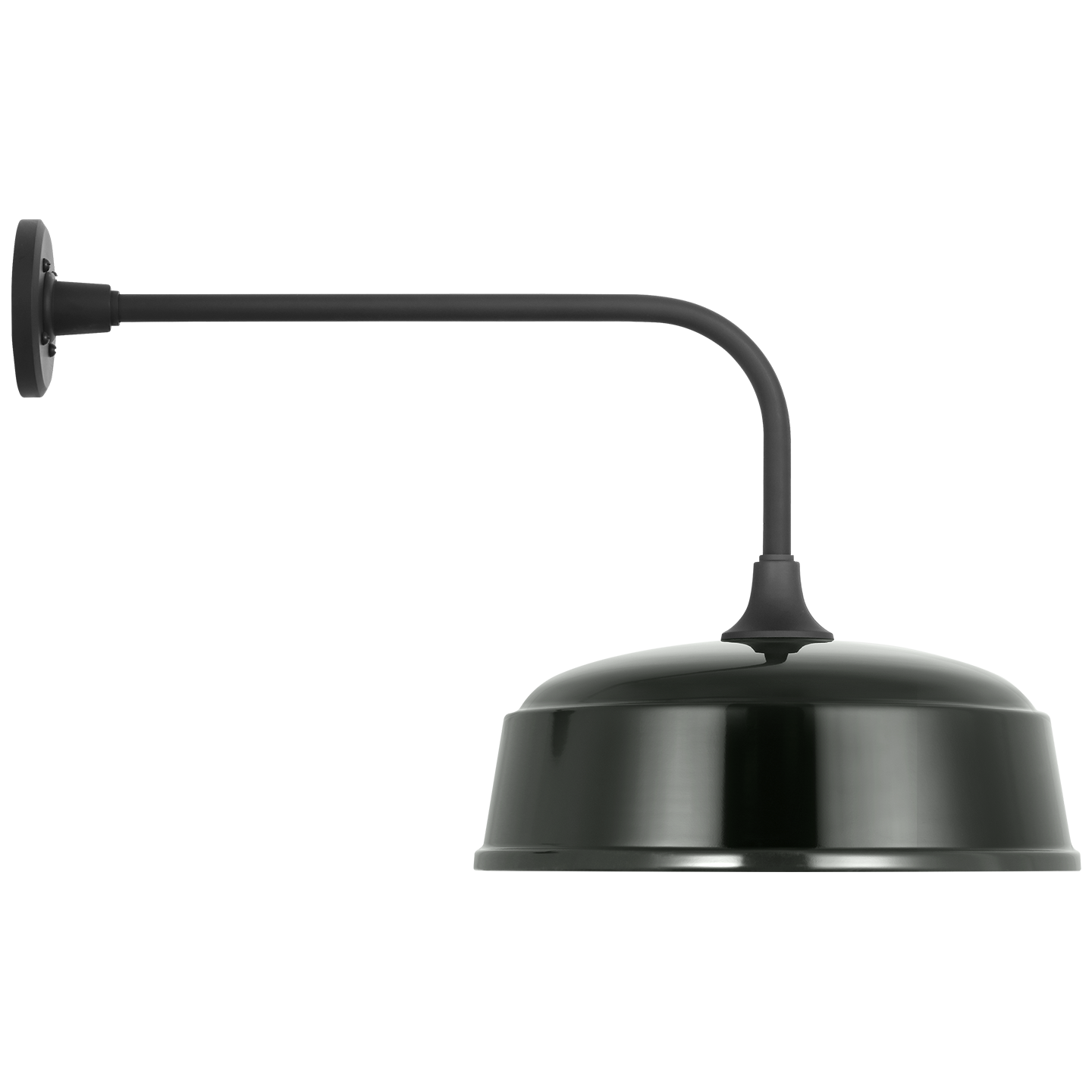 Academy 20" Rex Barn Light | Matte Black | 16 | 16" Green Rockhouse Shade