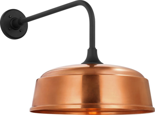 Academy 20" Rex Barn Light | Matte Black | 16 | 16" Soft Copper Rockhouse Shade