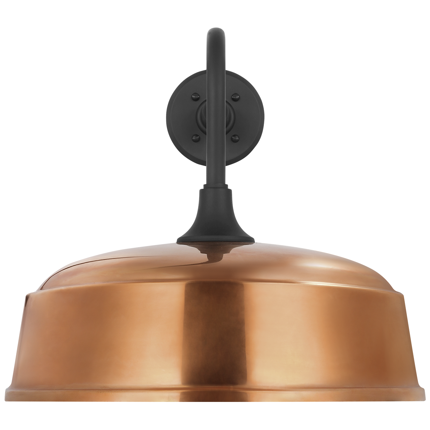 Academy 20" Rex Barn Light | Matte Black | 16 | 16" Soft Copper Rockhouse Shade