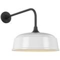 Academy 20" Rex Barn Light | Matte Black | 16 | 16" White Rockhouse Shade