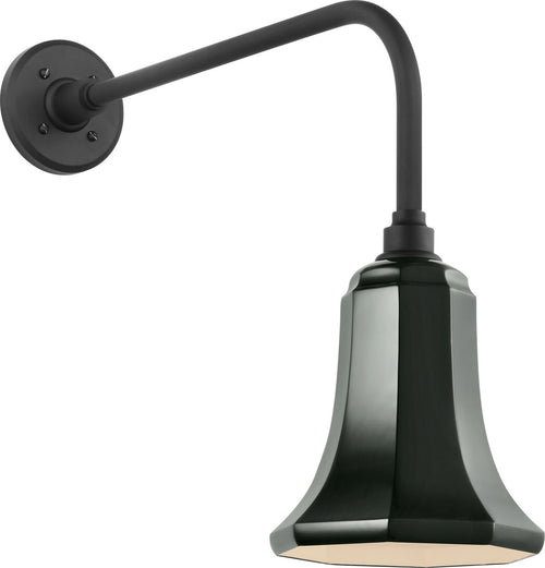 Academy 20" Rex Barn Light | Matte Black | 7.5 | 7.5" Green Savannah Shade