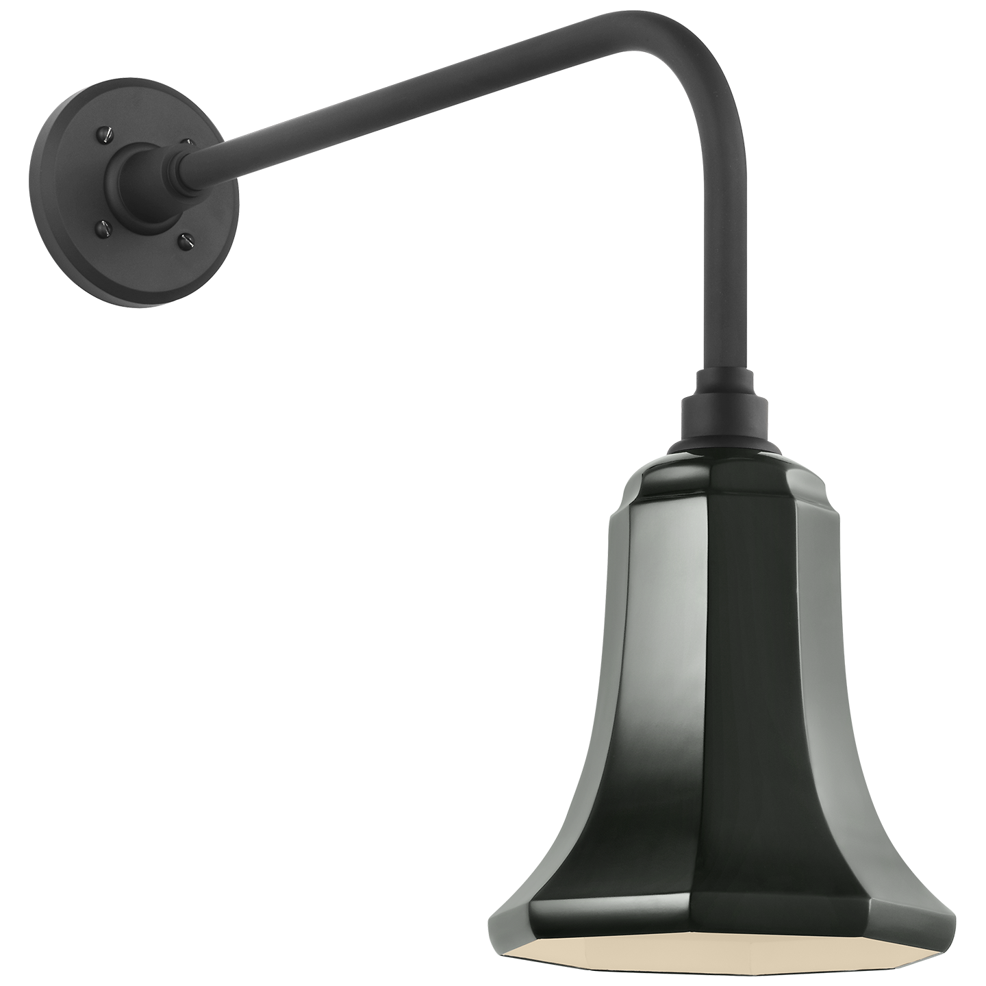 Academy 20" Rex Barn Light | Matte Black | 7.5 | 7.5" Green Savannah Shade