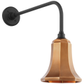Academy 20" Rex Barn Light | Matte Black | 7.5 | 7.5" Soft Copper Savannah Shade