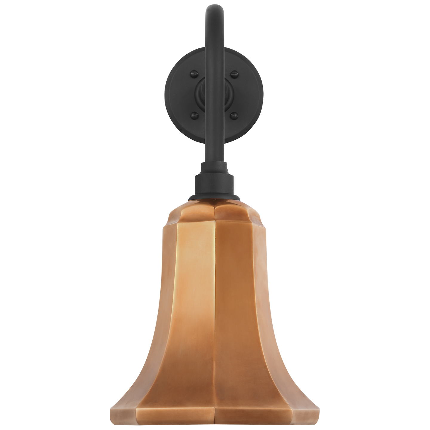 Academy 20" Rex Barn Light | Matte Black | 7.5 | 7.5" Soft Copper Savannah Shade