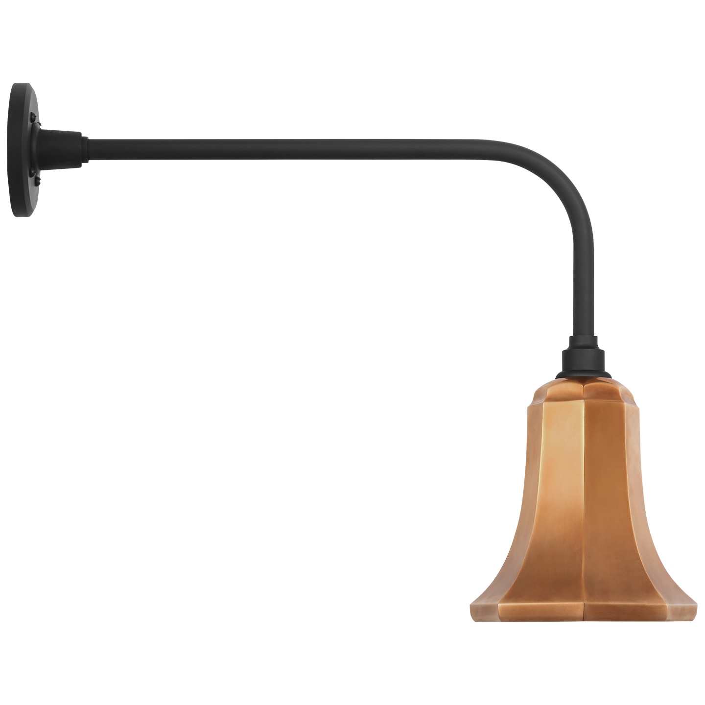 Academy 20" Rex Barn Light | Matte Black | 7.5 | 7.5" Soft Copper Savannah Shade
