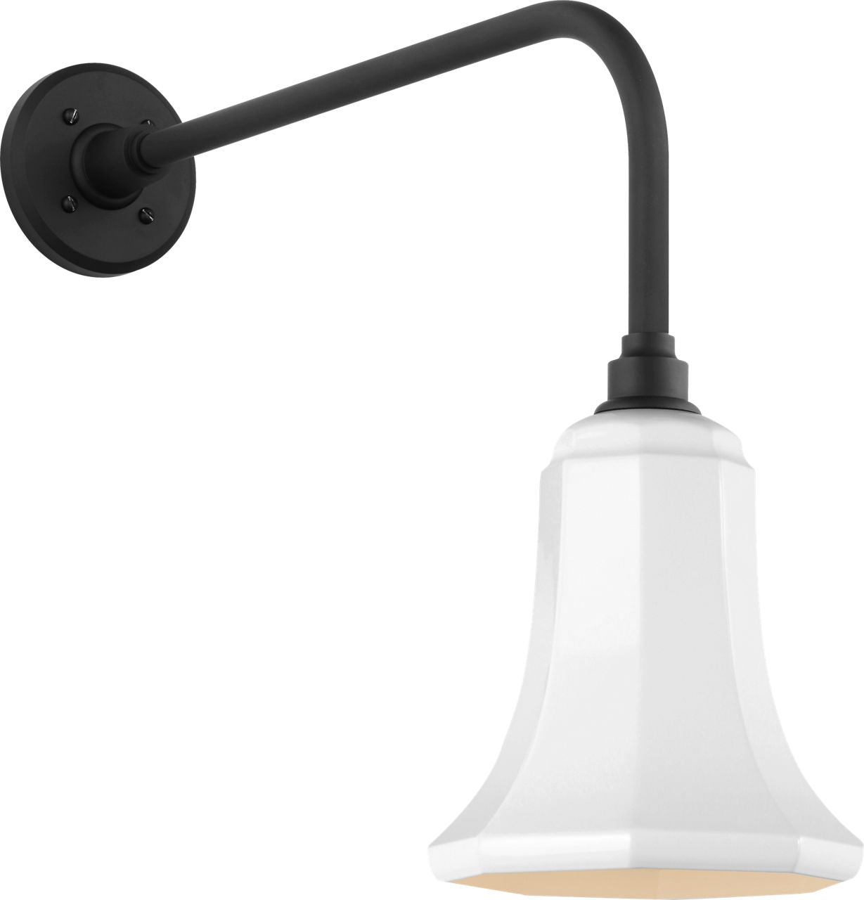 Academy 20" Rex Barn Light | Matte Black | 7.5 | 7.5" White Savannah Shade