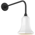 Academy 20" Rex Barn Light | Matte Black | 7.5 | 7.5" White Savannah Shade