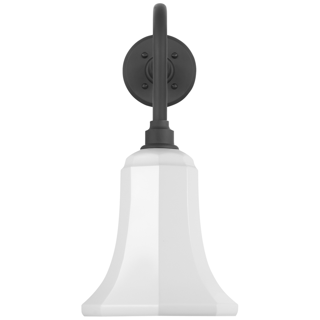 Academy 20" Rex Barn Light | Matte Black | 7.5 | 7.5" White Savannah Shade