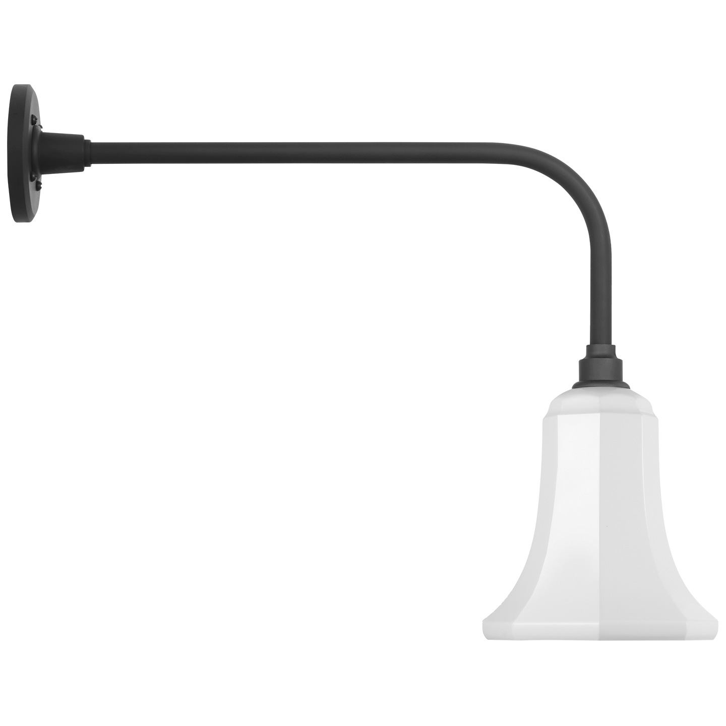 Academy 20" Rex Barn Light | Matte Black | 7.5 | 7.5" White Savannah Shade