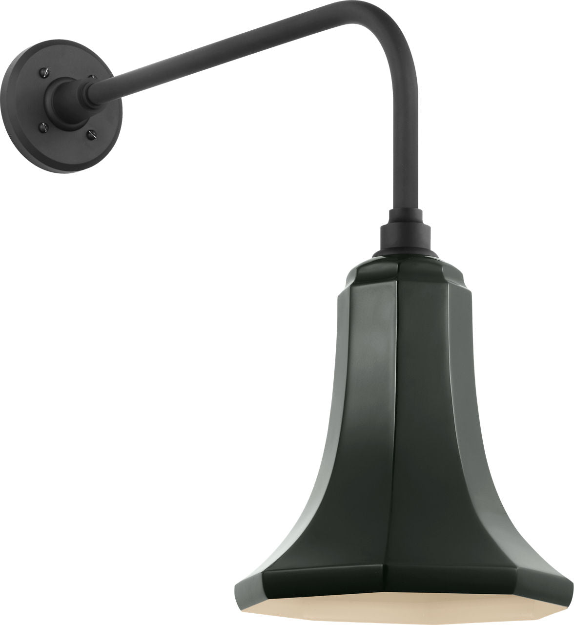 Academy 20" Rex Barn Light | Matte Black | 9.25 | 9.25" Green Savannah Shade