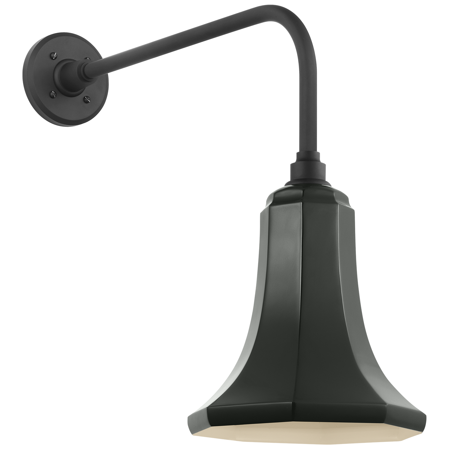 Academy 20" Rex Barn Light | Matte Black | 9.25 | 9.25" Green Savannah Shade