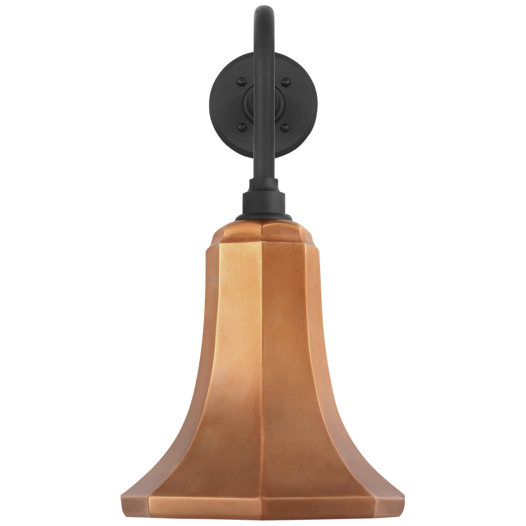 Academy 20" Rex Barn Light | Matte Black | 9.25 | 9.25" Soft Copper Savannah Shade