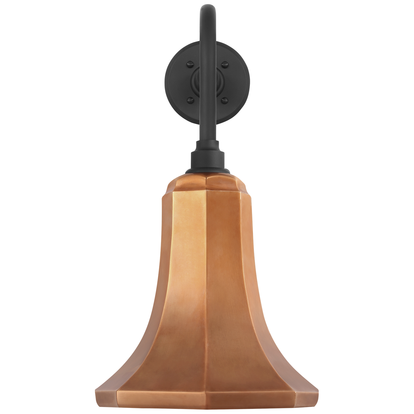 Academy 20" Rex Barn Light | Matte Black | 9.25 | 9.25" Soft Copper Savannah Shade
