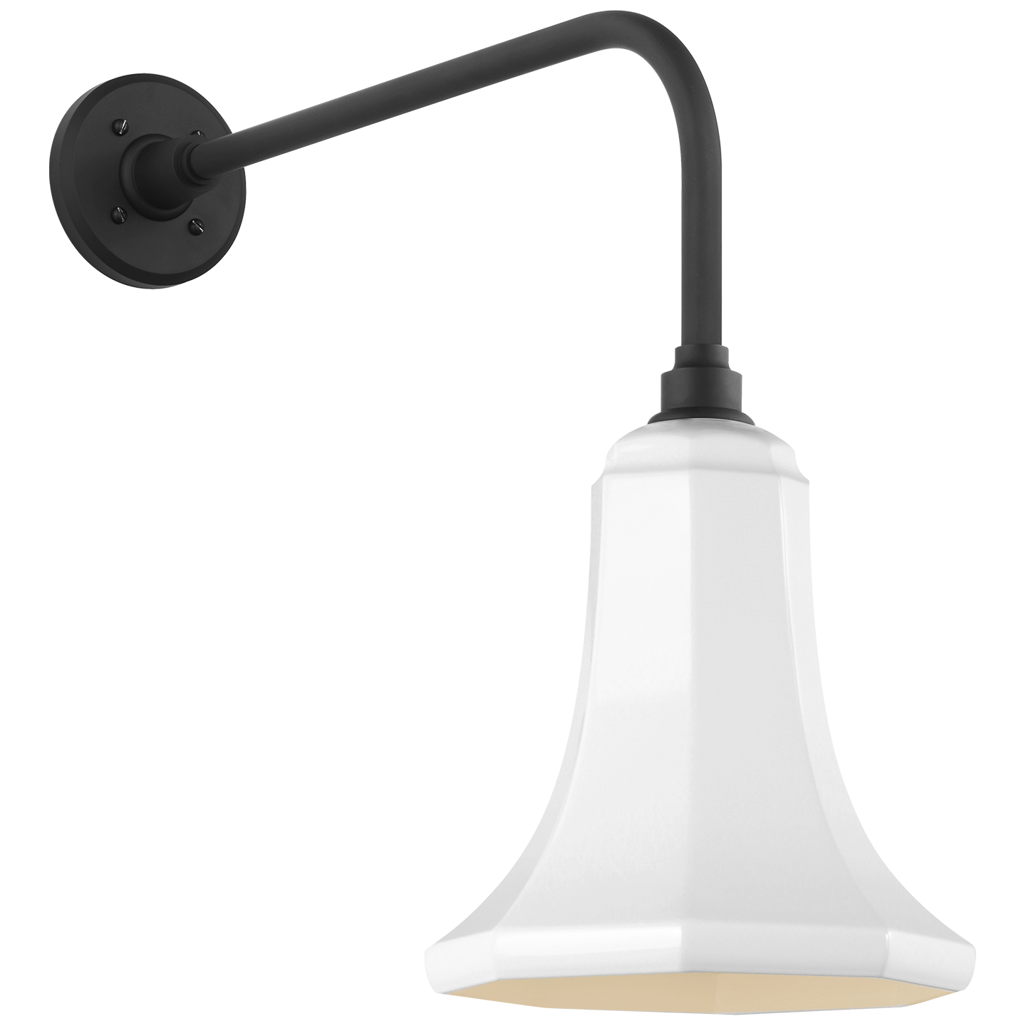 Academy 20" Rex Barn Light | Matte Black | 9.25 | 9.25" White Savannah Shade