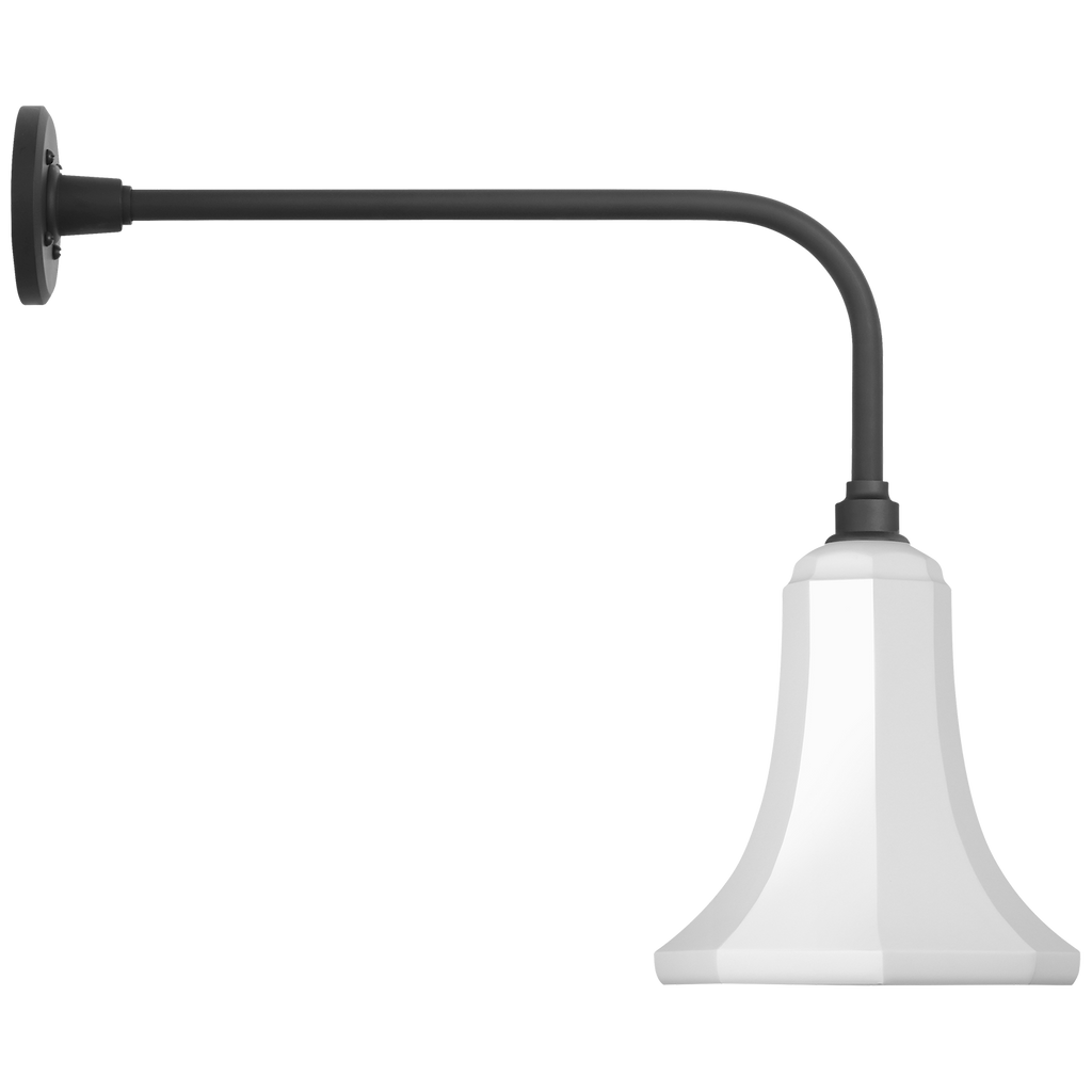 Academy 20" Rex Barn Light | Matte Black | 9.25 | 9.25" White Savannah Shade