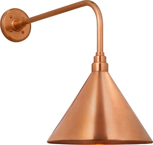 Academy 20" Rex Barn Light | Soft Copper | 12.5 | 12.5" Soft Copper Conical Savannah Shade