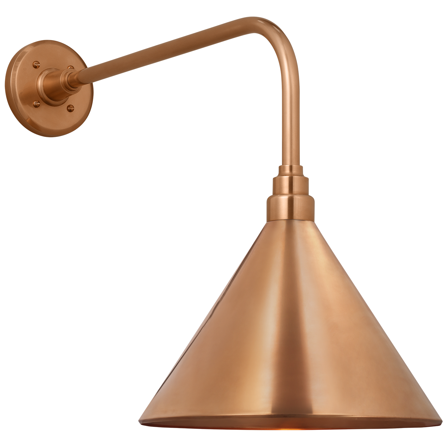 Academy 20" Rex Barn Light | Soft Copper | 12.5 | 12.5" Soft Copper Conical Savannah Shade
