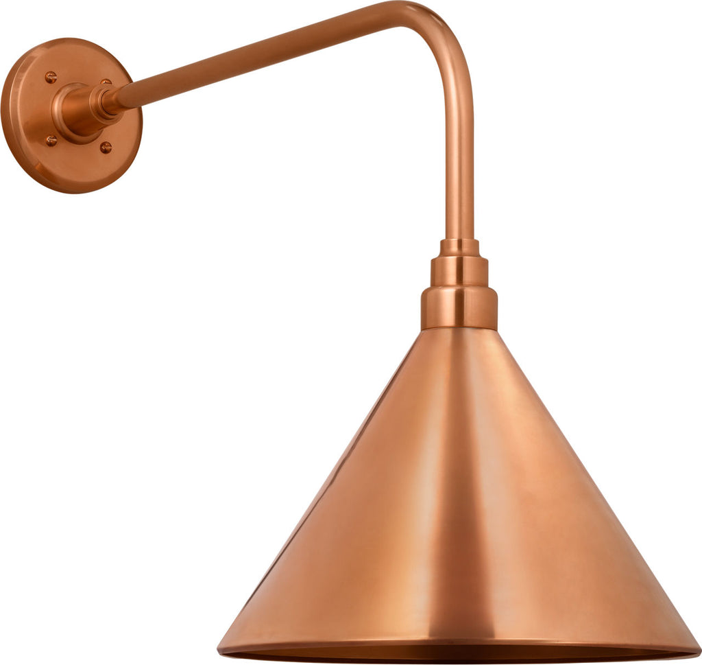 Academy 20" Rex Barn Light | Soft Copper | 12.5 | 12.5" Soft Copper Conical Savannah Shade