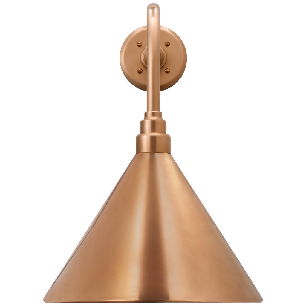Academy 20" Rex Barn Light | Soft Copper | 12.5 | 12.5" Soft Copper Conical Savannah Shade