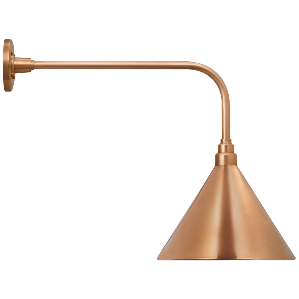 Academy 20" Rex Barn Light | Soft Copper | 12.5 | 12.5" Soft Copper Conical Savannah Shade