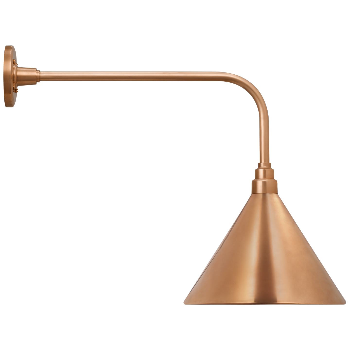 Academy 20" Rex Barn Light | Soft Copper | 12.5 | 12.5" Soft Copper Conical Savannah Shade