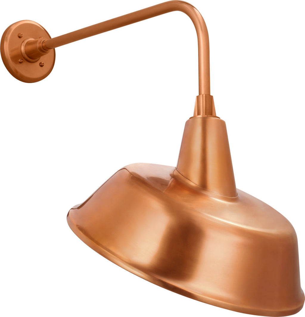 Academy 20" Rex Barn Light | Soft Copper | 16 | 16" Soft Copper Tilted Bowers Shade