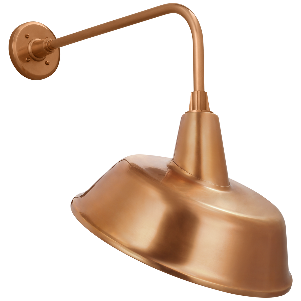 Academy 20" Rex Barn Light | Soft Copper | 16 | 16" Soft Copper Tilted Bowers Shade