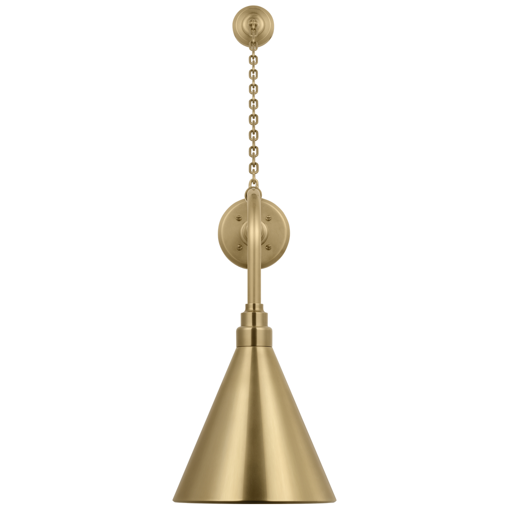 Academy 20" Anchored Rex Barn Light | Hand-Rubbed Antique Brass | 9 | 9" Hand-Rubbed Antique Brass Conical Savannah Shade