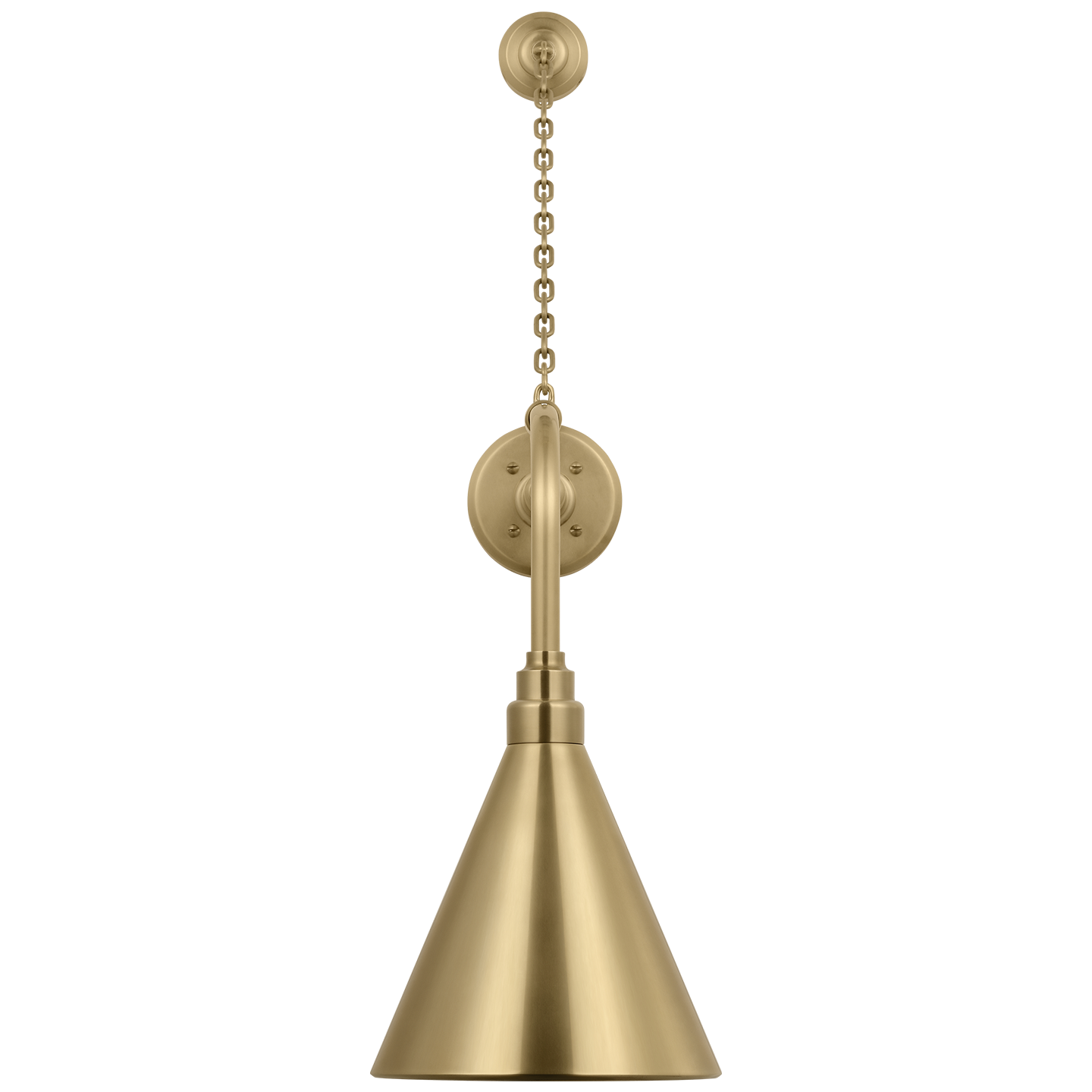Academy 20" Anchored Rex Barn Light | Hand-Rubbed Antique Brass | 9 | 9" Hand-Rubbed Antique Brass Conical Savannah Shade