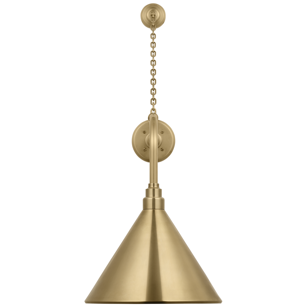 Academy 20" Anchored Rex Barn Light | Hand-Rubbed Antique Brass | 12.5 | 12.5" Hand-Rubbed Antique Brass Conical Savannah Shade