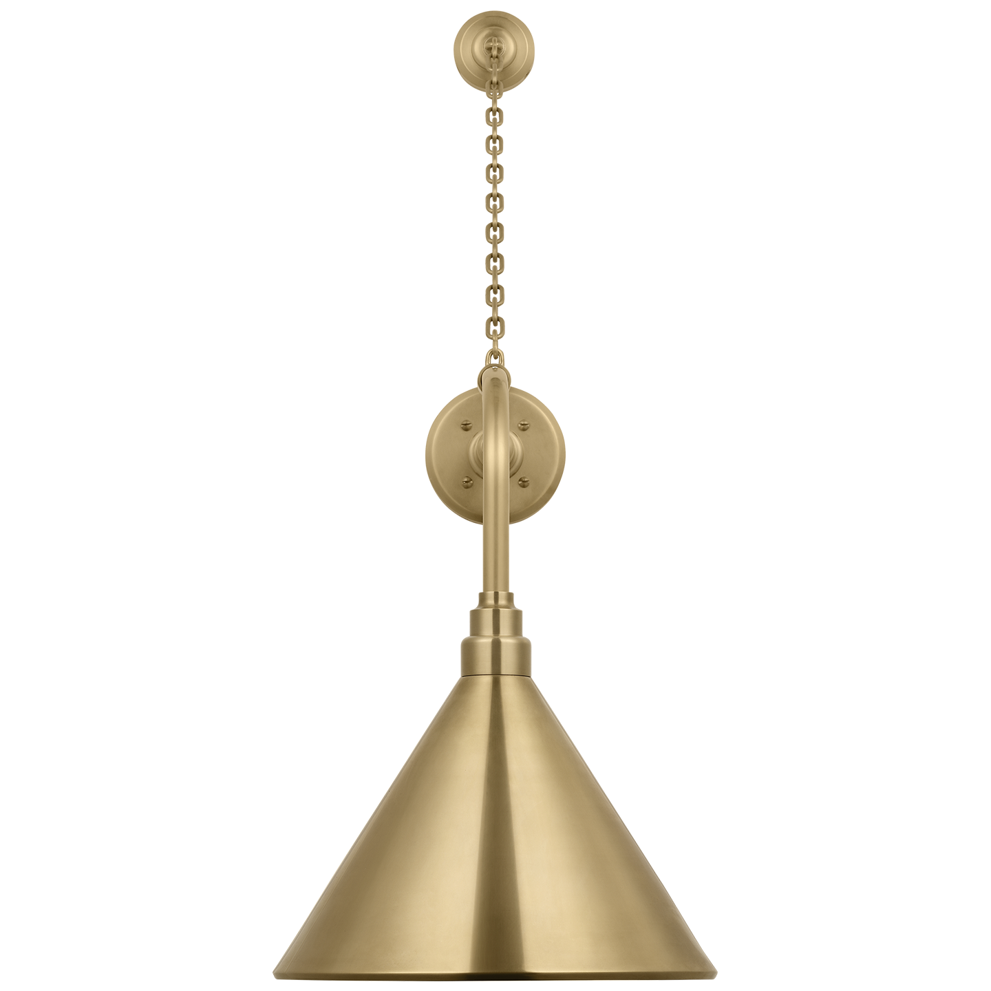 Academy 20" Anchored Rex Barn Light | Hand-Rubbed Antique Brass | 12.5 | 12.5" Hand-Rubbed Antique Brass Conical Savannah Shade