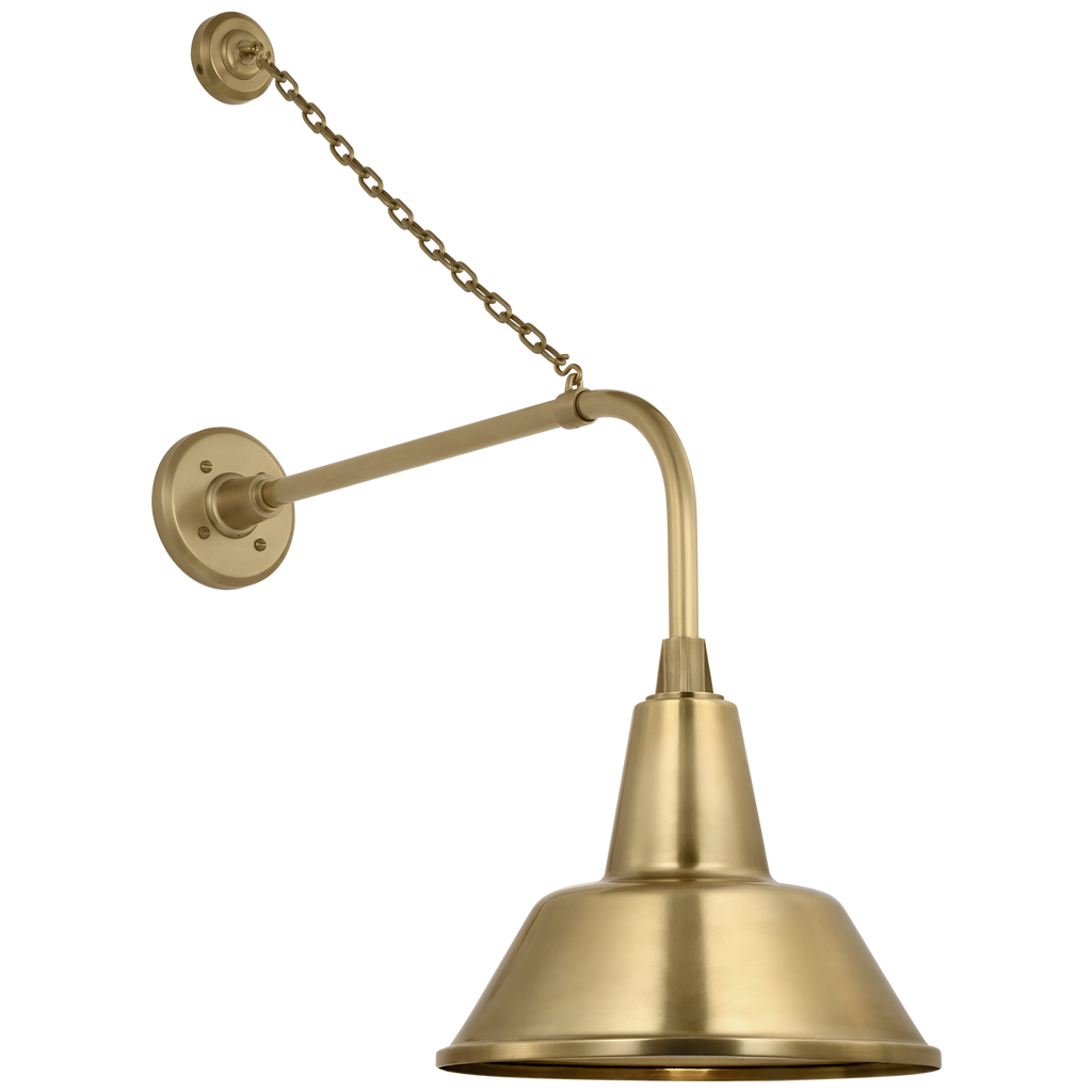 Academy 20" Anchored Rex Barn Light | Hand-Rubbed Antique Brass | 12.5 | 12.5" Hand-Rubbed Antique Brass Bowers Shade