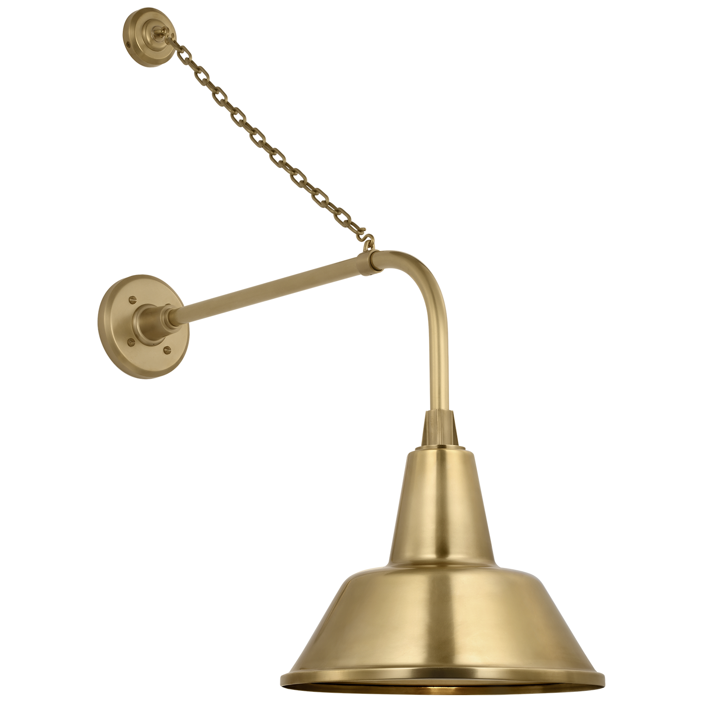 Academy 20" Anchored Rex Barn Light | Hand-Rubbed Antique Brass | 12.5 | 12.5" Hand-Rubbed Antique Brass Bowers Shade