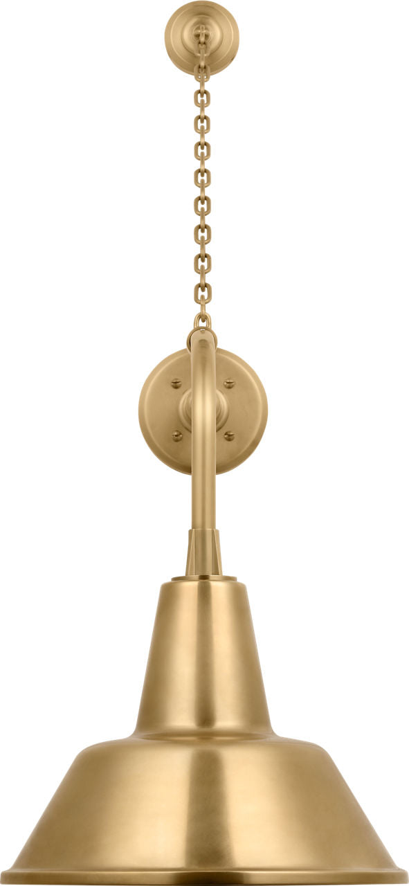 Academy 20" Anchored Rex Barn Light | Hand-Rubbed Antique Brass | 12.5 | 12.5" Hand-Rubbed Antique Brass Bowers Shade