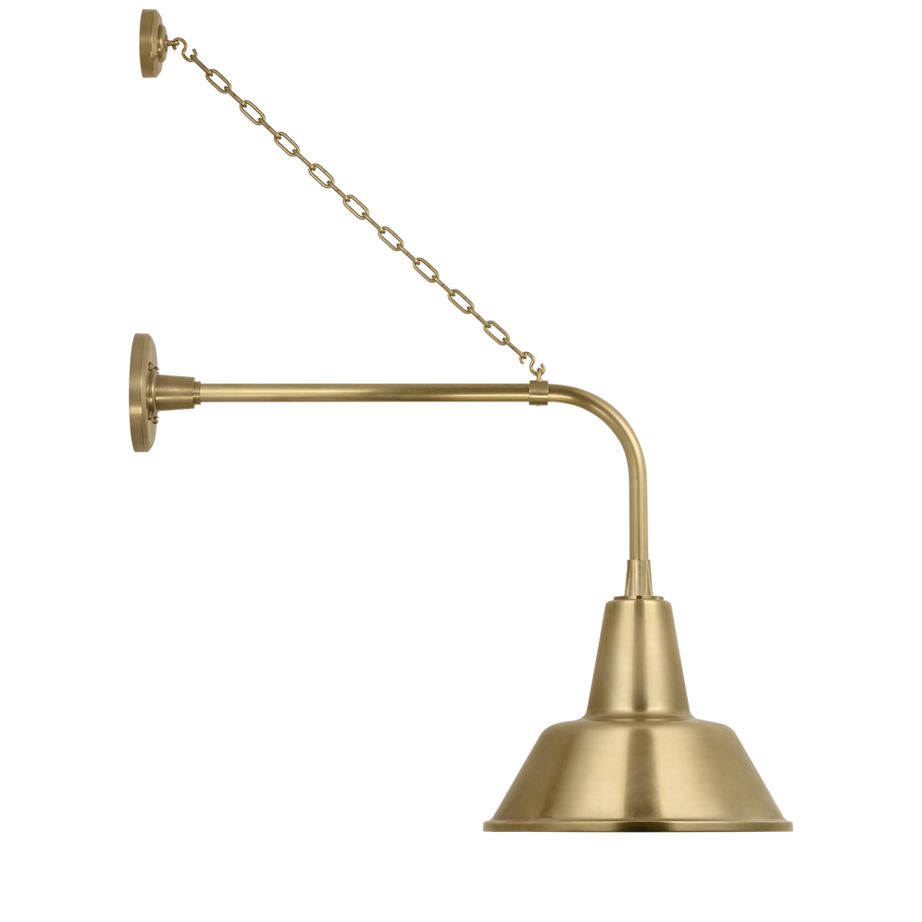 Academy 20" Anchored Rex Barn Light | Hand-Rubbed Antique Brass | 12.5 | 12.5" Hand-Rubbed Antique Brass Bowers Shade