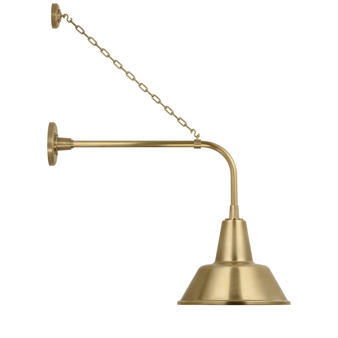 Academy 20" Anchored Rex Barn Light | Hand-Rubbed Antique Brass | 12.5 | 12.5" Hand-Rubbed Antique Brass Bowers Shade