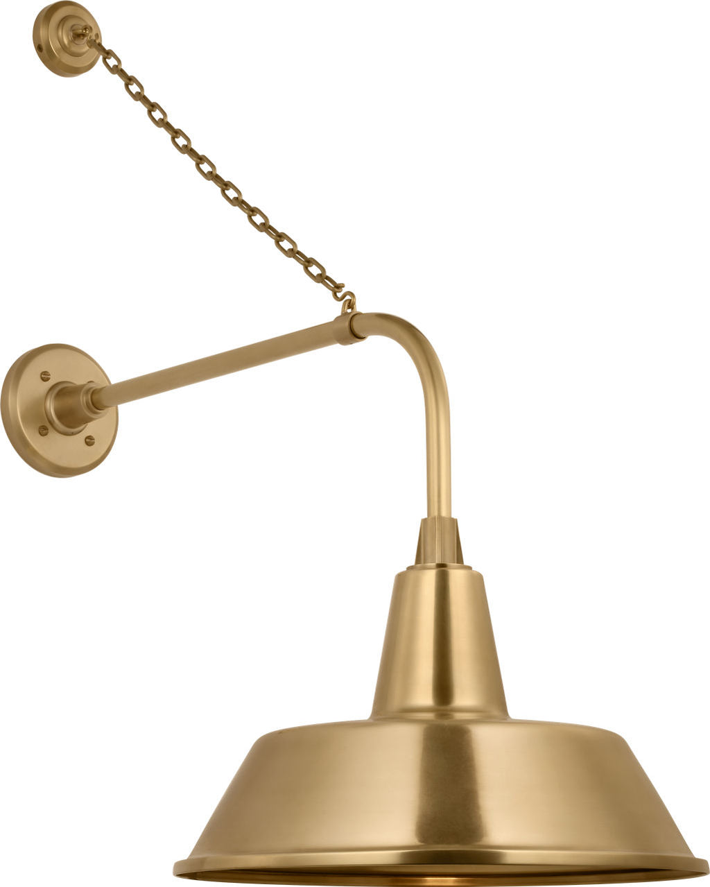 Academy 20" Anchored Rex Barn Light | Hand-Rubbed Antique Brass | 16 | 16" Hand-Rubbed Antique Brass Bowers Shade