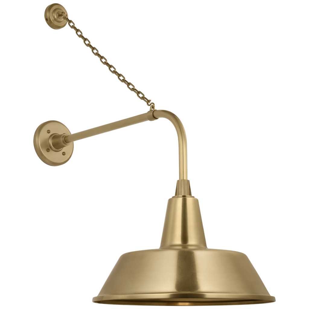 Academy 20" Anchored Rex Barn Light | Hand-Rubbed Antique Brass | 16 | 16" Hand-Rubbed Antique Brass Bowers Shade
