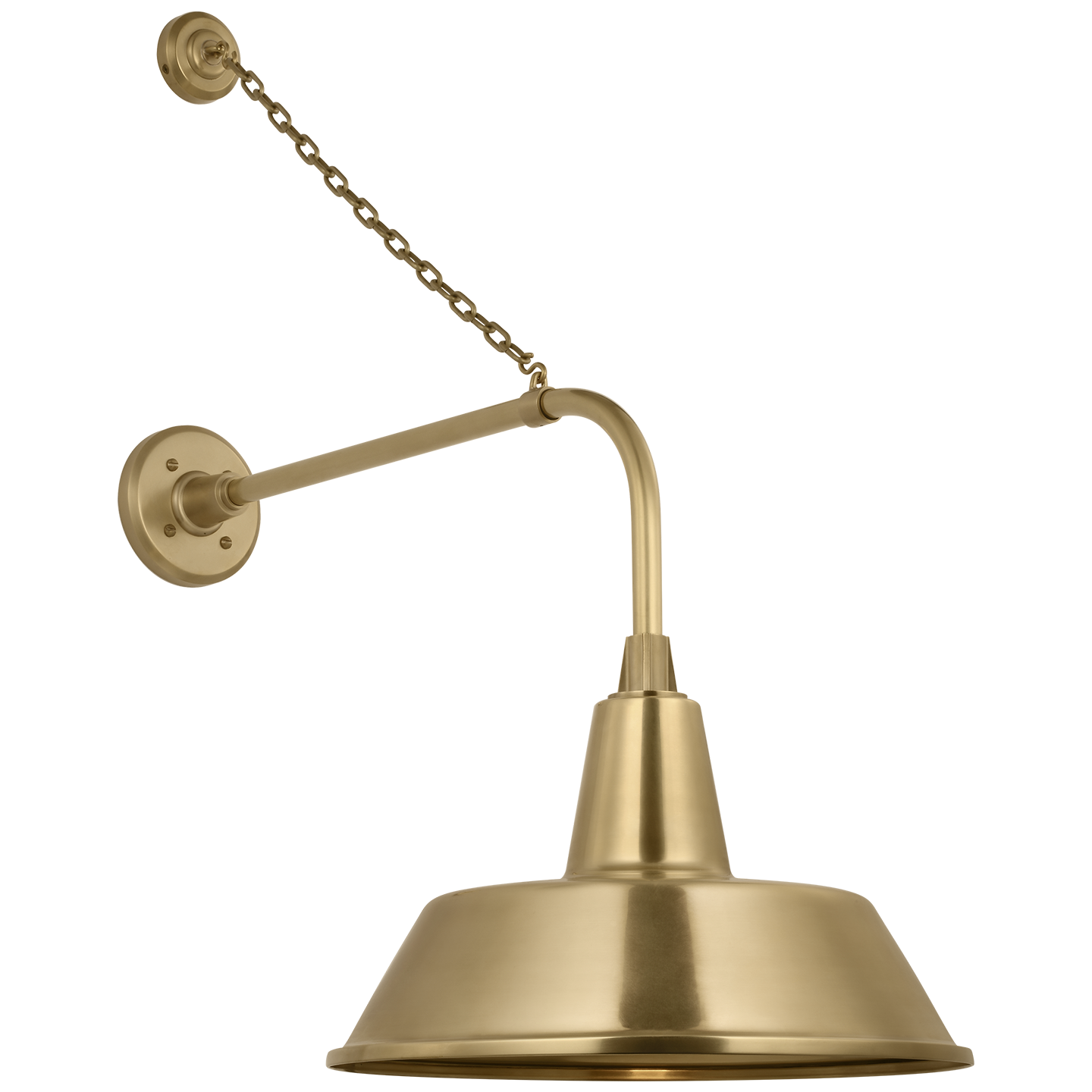 Academy 20" Anchored Rex Barn Light | Hand-Rubbed Antique Brass | 16 | 16" Hand-Rubbed Antique Brass Bowers Shade